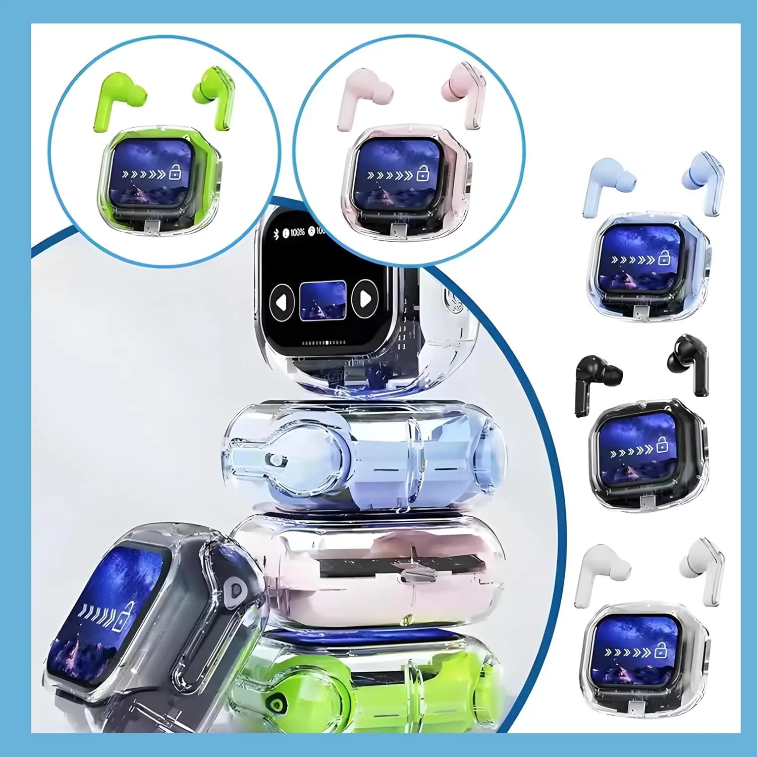 Airmax Transparent Touch Screen Earbuds