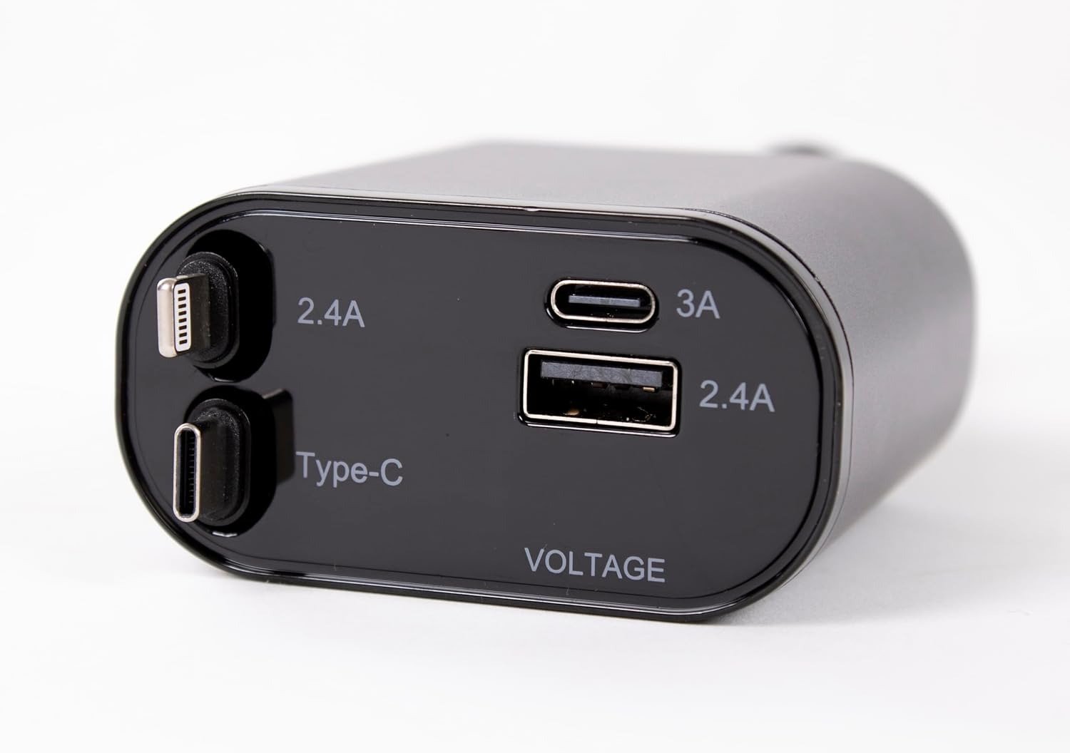 4 Fast Charging Ports with 80cm Retractable Cables